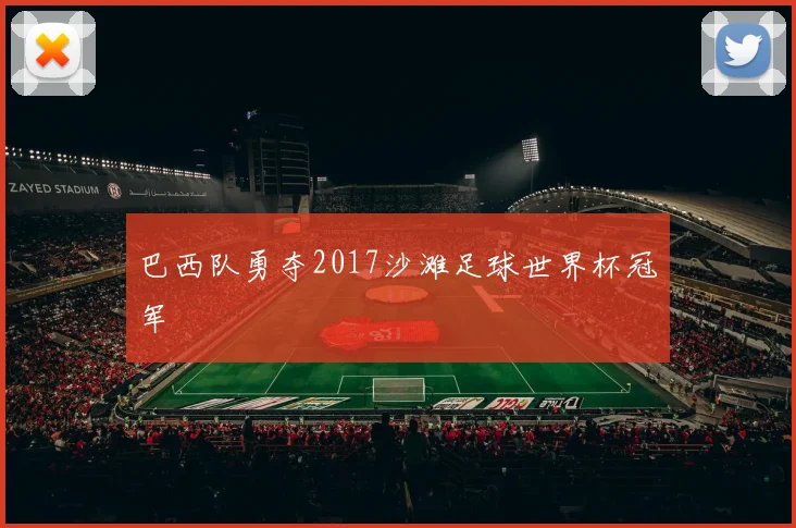 巴西队勇夺2017沙滩足球世界杯冠军